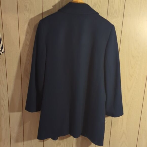 Forecaster Of Boston Navy Wool Blend Button Coat Size 12 Pocket Unisex Elegant - Picture 10 of 10